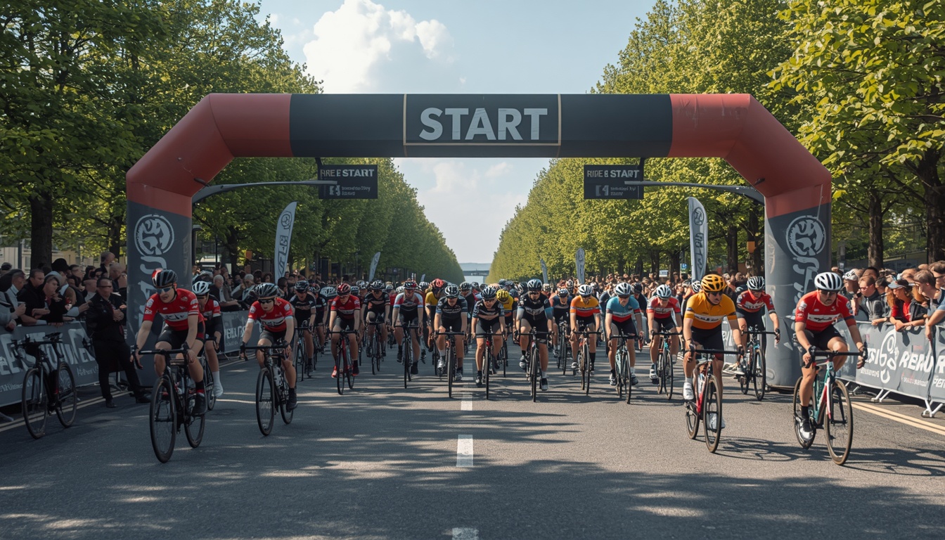 Vivshineflex cycling event briefing at ride start