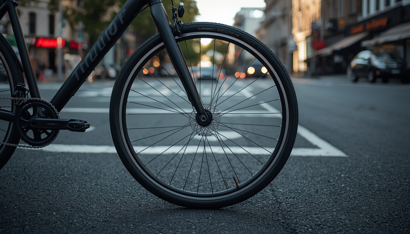 Vivshineflex urban cycling wheel detail in Auckland